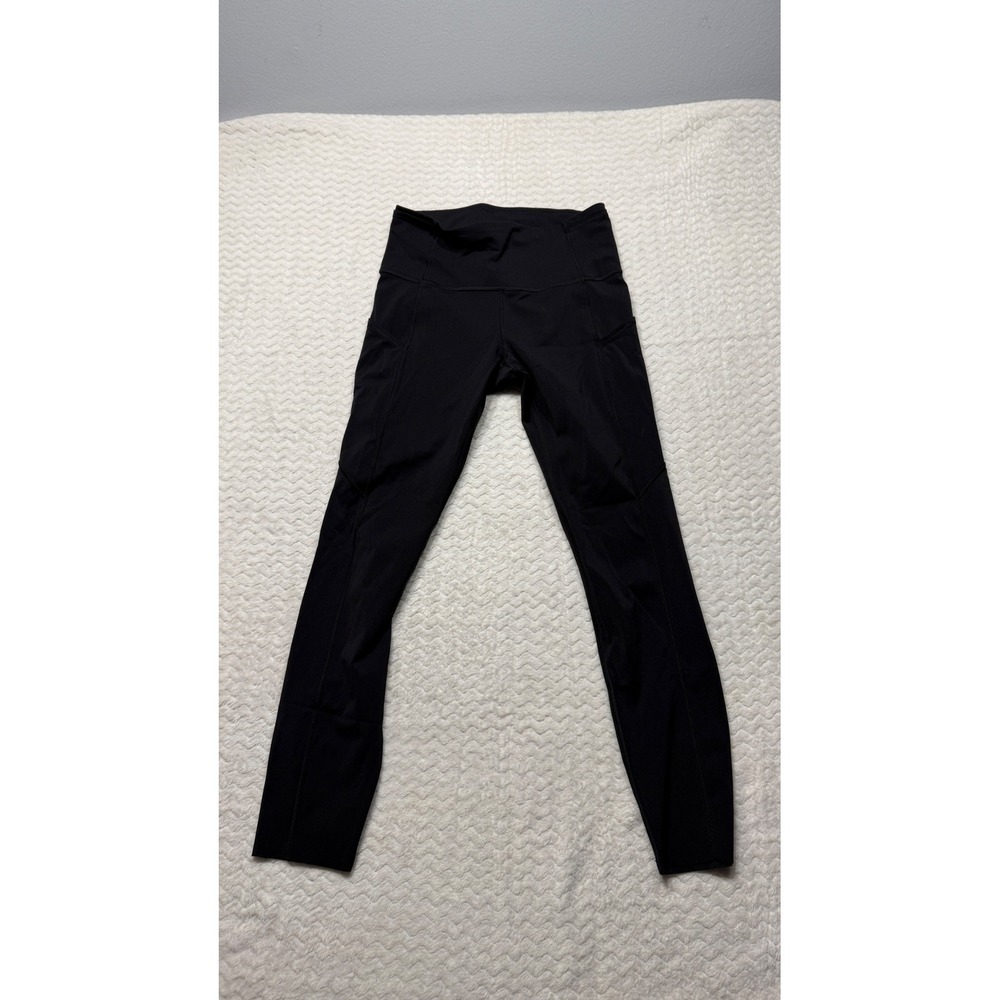 Lululemon Fast and Free High-Rise Tight 25 Black Nulux Leggings W5BXQS Size 6